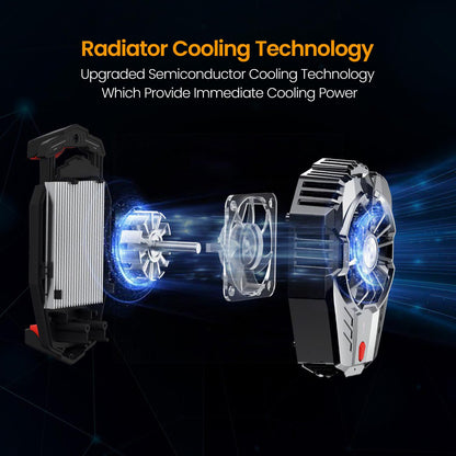 Magnetic RGB Mobile Cooler with Instant Cooling Fan